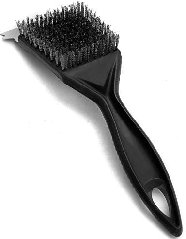 HomeTools.eu - Spazzola professionale per la pulizia della griglia, strumenti per la pulizia della spazzola della griglia con raschietto, spazzola metallica per barbecue elettrico a gas