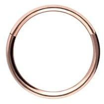 PIERCINGLINE anillo de acero quirúrgico clicker - piercing en color: color oro rosa - talla: 0,8 mm Grosor | 10 mm Diámetro interior