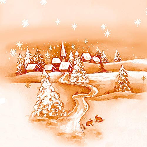 Mank Deckchen aus Tissue, 90 x 90 mm | 250 Stück | Untersetzer Tassendeckchen Glas Tassen Vasen passend für Weihnachten | Silence