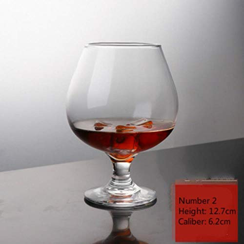 CXK Short Leg Wine Glass Brandy Whiskey Cup Glass Wine Glass Bar Family Drinking Tools for Wine Tasting,Transparent 340ml