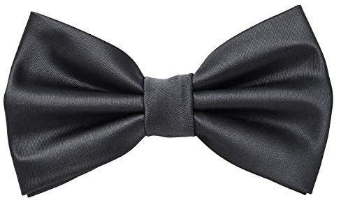 MASADA Herren Fliege Seidenlook, stufenlos verstellbar, handgefertigt, Hakenverschluss - 12 x 6 cm 100% Polyester