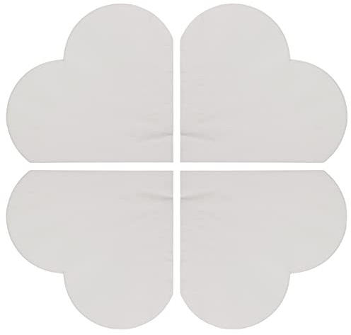 Papierservietten Servietten-Set 3-lagig Größe 33 x 33 cm (4 Pckg. Herzform weiß)