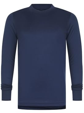 Atletisk sportkläder barn långärmad t-shirt pojkar fotboll löpning topp gym tröja sport jersey aktiv fitness skola PE lätt andningsbar skjorta, Marinblått Xsp, 5-6 Years