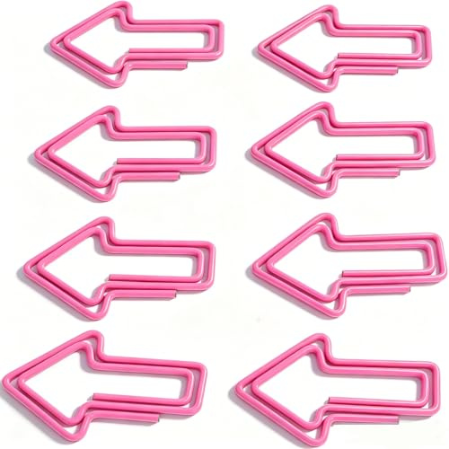 Pfeil-Büroklammern, 100 Stück Rosa Pfeil-Design Lesezeichen Niedliche Kleine Büroklammern Für Das Organisieren von Papierordnern Im Büro Und in Der Schule