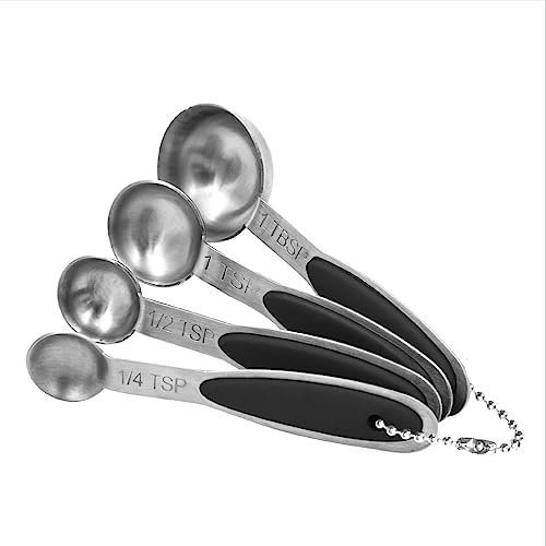 Blackmoor 65149 Measuring Spoons/Set of 4 Sizes/Teaspoon and Tablespoon Measurements/Measure Dry and Liquid Ingredients for Baking and Cooking