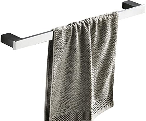 Handtuchstange aus Edelstahl 304, 60 cm, 70 cm, 80 cm, Wand-Handtuchhalter, Handtuchstange für Badezimmer, moderner Stil, poliertes Finish (Größe: 40 cm) Present