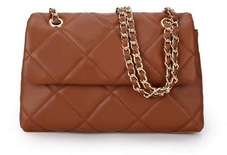 Gladdon Damen Umhängetasche, Gesteppte Handtasche PU Leder Schultertasche