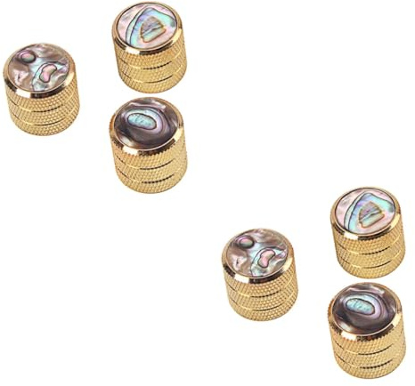 HEMOTON 6stücke Goldene Abalone Kontrollknöpfe Gitarre Und Bass Langlebige Praktische Ersatzteile Zur Lautstärkeregelung Installieren
