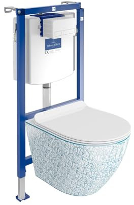 Lavita ViConnect H112 Abattant WC encastré avec panneau de commande + évier mural suspendu sans bord + abattant WC encastré