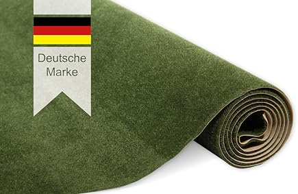 modellnatur Tapis d'herbe 100 x 50 cm | Vert foncé | Gazon artificiel pour modélisme, accessoires de train miniature, terrain H0, projets d'artisanat et décoration bonsaï – Réaliste, floqué densément