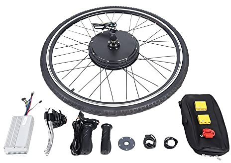SAUADY Elektrisches Fahrrad Umbausatz 28 Zoll Elektro Fahrrad Elektrofahrrad 1000W 48V Bürstenlose Motornabe Vorderrad für Pendler und Kurze Fahrten verwendet Werden