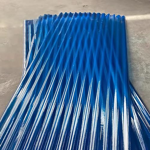 LLYLAFDC FRP-Wellplatte 2mm 5pcs, Isolierende Wellbahn, Glasfaser-Tageslichtplatten, Für Carports, Schuppenplatte, Garagenschuppen-Dachplatte, Dachplatten,UV-Beständige Gewächshausplatten(35 * 39in)