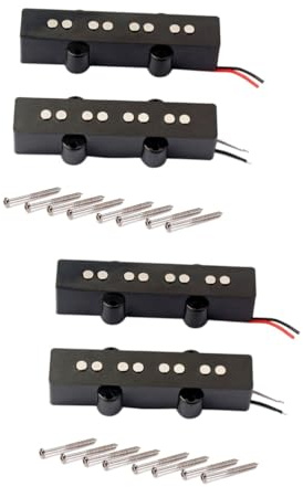 VICASKY String Bass Pickup Set Offene Bauweise Hochwertiger Tonabnehmer Für Jazz-bass-gitarre Ersatzteile Und Zubehör Schwarz