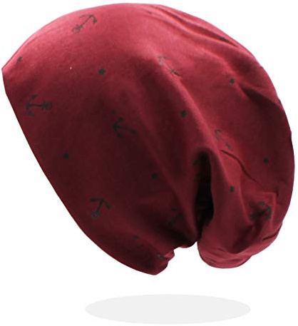 Glamexx24 Long Klassische Beanie Mütze: Herren Damen Winter Mütze, Unisex Laufmütze für Frühling, Herbst und Winter Mit Anker Muster