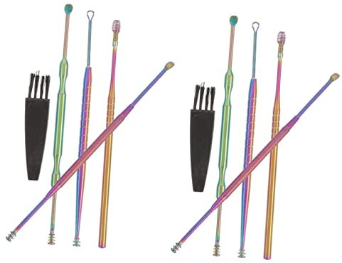 Healeved 2sätze Ohrenschmalz Entfernen Teiliges Edelstahl Ohrreinigungsset Für Erwachsene Effektive Ohrpflegewerkzeuge Mit Reinigungsbürste Ergonomisch Und Langlebig Hygienisch Sicher