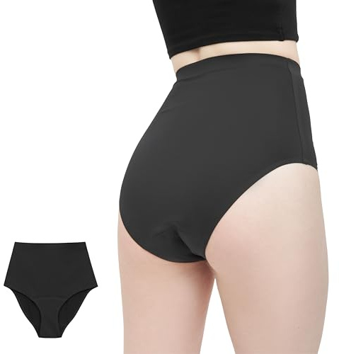 MyMonthlys® Periodenunterwäsche Mädchen & Damen [leichte & mittlere Blutung, 4-Schicht Schutz] Schwarz | Periodenslip | Perioden Unterwäsche | Menstruationsunterwäsche | Periodenslips