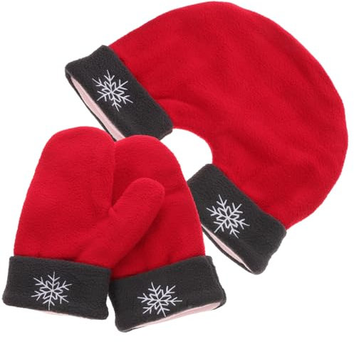 Holibanna 3stücke Fleecehandschuh Für Damen Rot Polar Handschuhe Für Winter Paargeschenk Für Verliebte Weihnachtshandschuhe Für Kaltes Wetter