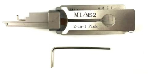 M1/MS2 2-in-1 LockPick und Decord Kit Schlosser Schnellöffnungswerkzeug | M1/MS2 für Hauptschloss, amerikanisches Türschloss, professionelles Werkzeug