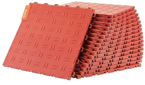 Interlocking Garage Floor Tiles 50 Pack - Non-Slip Garage Flooring Covering for Basements & Workshops - Easy to Install Interlocking Tiles