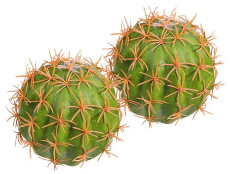 DRESSOOS 2piezas Decoraciones De Techo para Coche Cactus Artificiales Pequeños Adornos para Antena De Coche Suculentas Simuladas Decoración De Mini Cactus para Uso Exteriores