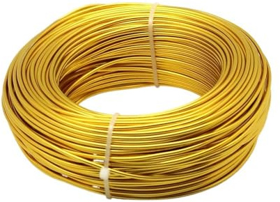 3 mm 4 mm 25/12 Meter Aluminiumdraht Schmuckzubehör for die Herstellung von DIY-Handwerk Silber Gold Weichmetall(Gold,4mm 12meter)