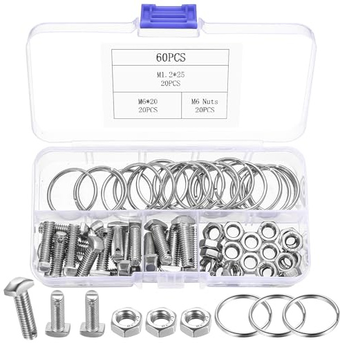 20 tornillos de cabeza de martillo M6 x 20 mm, 20 tuercas y 20 anillos de acero inoxidable, tornillos de cabeza de martillo de acero inoxidable, juego de tuercas, tornillos de invernadero con tuerca