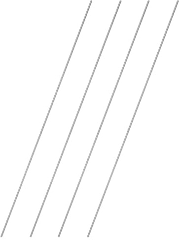 QUARKZMAN 4 Piezas Varilla Roscada Completa M2 X 0.4mm Paso 250mm/10 Largo | 304 Acero Inoxidable Roscas Derechas Pernos, Varillas Roscadas Sujetadores Abrazaderas Pernos En U