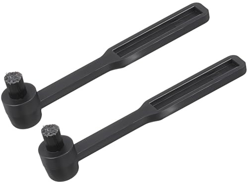 Alipis 2 Cepillos Limpiadores de Agujas para Tocadiscos Cepillo Pequeño de Nailon Negro Kit de Limpieza para Discos de Vinilo Limpieza Precisa para Vinilos y Lentes Electrónicas