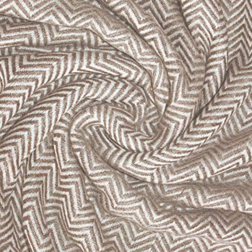 Lorenzo Cana Kaschmirdecke Wohndecke Decke 100% Kaschmir handgewebt Sofadecke Kaschmirdecke Wolldecke Creme Beige Hellbraun 96276