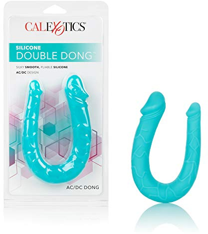 CalExotics Silicone Double Dong AC/DC Dong - Teal