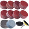 SIQUK 200 Pcs 2 Inch Sanding Discs with 1 pc 1/4 Inch Shank Backing Pad and 1 pc Soft Foam Buffering Pad 80/180/ 240/320/ 400/600/ 800/1000/ 2000/3000 Grit