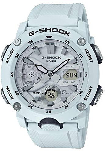 Casio G-Shock Men's Analog Digital GA2000S-7A Carbon Core Guard Watch White