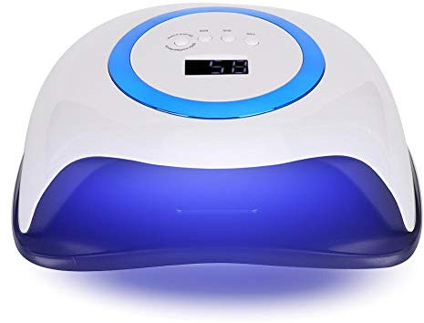 168W Nageltrockner Lampe, professionelle Nagelhärtung Maschine LED/UV Gel Nagellack Maniküre Maschine mit intelligenter 10s, 30s, 60s, 99s Timing-Funktion(EU Plug)