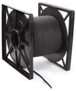 HQ-Power Stereo Mikrofonkabel 2-adrig OFC, doppelt geschirmt, 100 Meter, schwarz, flexible Audiokabelrolle für Studioaufnahme Livebetrieb HiFi Audioverkabelung ohne Störungen