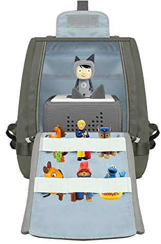 Annmore Tasche für Toniebox und Hörfiguren, Aufbewahrungtasche für Tigerbox und Tigercard, Tragetasche für Tonies Hörfiguren und Box, Grau