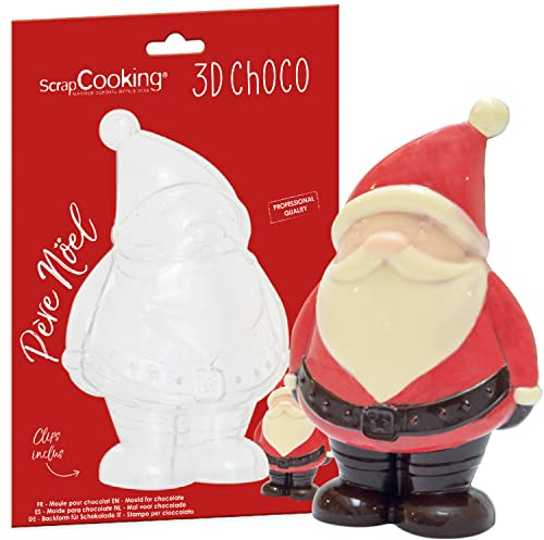 ScrapCooking – starre Form für Schokolade, Weihnachtsmann – 3D-Schokoladenform zum Herstellen von Weihnachtsmann aus Schokolade – Zubehör zum Backen, professionelle Qualität – 6758