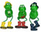 Kleemeiero 3 PZS Figuras Jardín Exterior Rana de Resina Lindas Rana Decorativa Jardín, Figuras de Ranas Decoración Salón Colgantes, Adornos de Rana, Decoración del Hogar para Jardín, Balcón, Cafetería