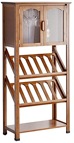 MOOWI Weinschrank Weinschrank, Bar-Ausstellungsschrank mit Glastür und Ablagefach for Wohnzimmer, Hausbar, Esszimmer Barschrank (Size : Small)