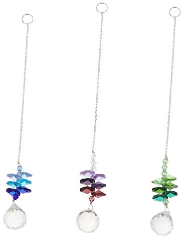 POPETPOP 3stücke Kristallanhänger Hängeornamente Wohndekor Zubehör Kristall Anhänger Ornamente Hängeaccessoires