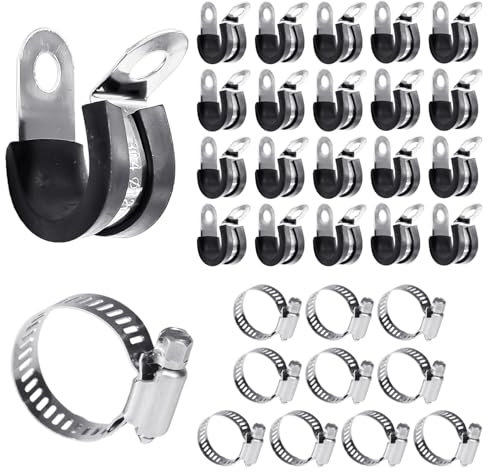 ZGDEIWGF 30 fascette stringitubo, fascette per riparazione tubi, fascette stringitubo in acciaio inossidabile, strumenti di riparazione