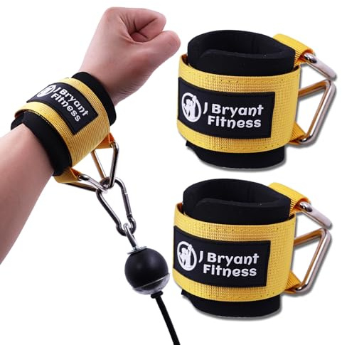 J Bryant Neopren vadderade handledsremmar med justerbart triangulärt kardborrband och säker manschettdesign för kabelmaskiner träning styrketräning