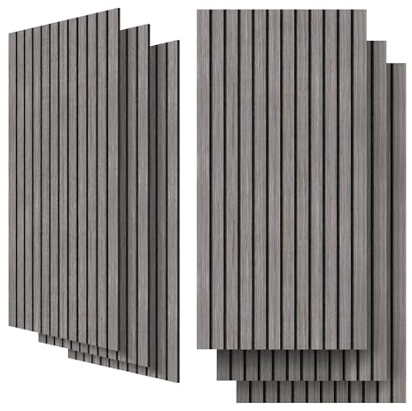 UMIACOUSTICS 6 Packs Acoustic Panel,47.2 x 23.6 Inches Decorative Sound Proof Panel for Office,Home Theater,Studio,Grey
