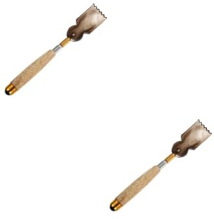 Healvian 2stücke Tragbares Rückenkratzer-tool Aus Edelstahl Komfortabler Handheld Rückenmassager Für Körperentspannung Für Schwangere Und Menschen Mit Eingeschränkter Mobilität