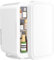 YASHE Mini nevera de 6 litros/8 latas, 220 – 240 V CA/CC, refrigerador termoeléctrico portátil, frigorífico para dormitorio, cuidado de la piel, bebidas, oficina, dormitorio y coche, Blanco