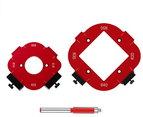 Modèles de Rayon de Coin Rond, Modèles de Routeur de Gabarit de Rayon de Coin, Modèles de Mèches de Routeur pour le Routage du Bois, R10 R15 R20 R25 R30 R35 R40 R50