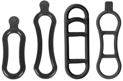 4 correas de silicona para luz de bicicleta, correa de luz de goma para bicicleta, soporte de luz de bicicleta y banda de montaje de linterna de bicicleta, bandas de goma negras para bicicleta de