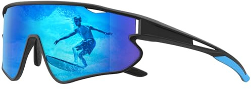 HENGOSEN Sport-Sonnenbrille Polarisiert-Sonnenbrille Herren-Damen Fahrradbrille: Sportarten Radfahren Laufen UV400 Schutz