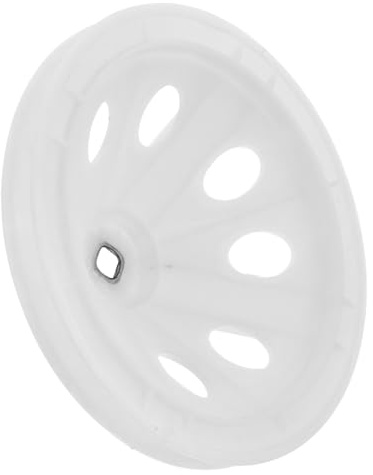 jojofuny Polea de Transmisión para Motor de Lavadora Semiautomática de Plástico Blanco Diseño Doble y Agujero Cuadrado para Reparación Confiable