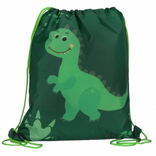 sarcia.eu Grüner Dinosaurier Schuh- und Sportbeutel für Jungen, 32 × 38 cm (Dinosaurier)