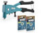 NOVUS TOOLS Pince à écrou à riveter N-120 avec 40 écrous à riveter, pince à écrou à riveter professionnelle universelle avec tête de précision, embouts M4/M5/M6 intégrés avec mandrin fileté, pour